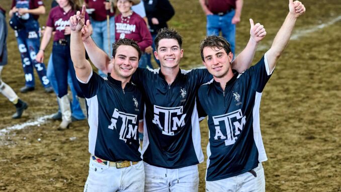 Aiden Meeker, Will Mudra and Zak Coleman delivered TAMU its twelfth national title. ©David Murrell
