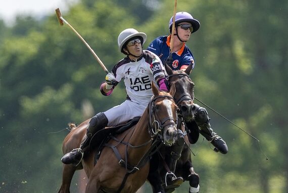 UAE's Juan Martin Nero v Ned Hine of Signet Thai Polo Cartier Queen's Cup copyright Pablo Ramirez 2025